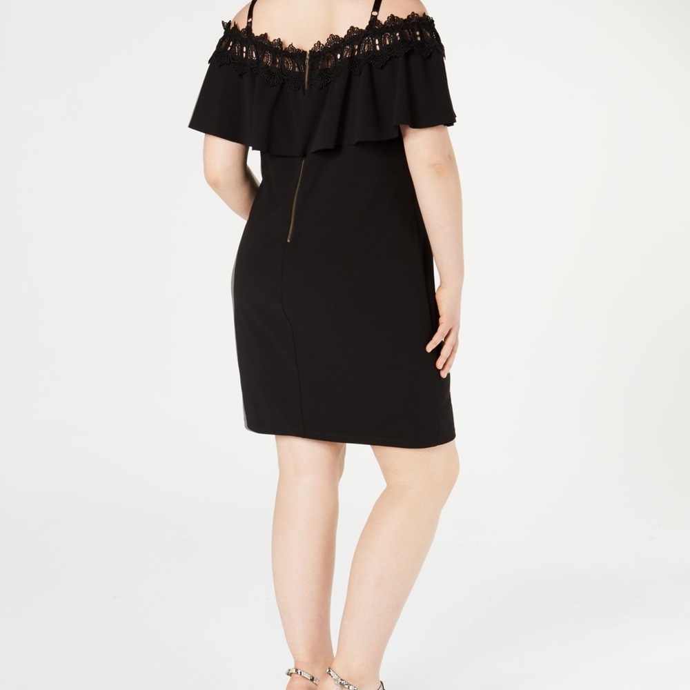 Bcx Womens Black Bell Sleeve Off Shoulder Short